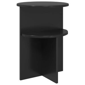 vidaXL Table d'appoint Ch&ecirc;ne noir &Oslash; 39,5 x 55 cm Bois d'ing&eacute;nierie