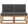 vidaXL 2 Pi&egrave;ce Sofa de milieu ext&eacute;rieur Bois d'Acacia Massif