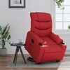 vidaXL Fauteuil inclinable &eacute;lectrique rouge similicuir