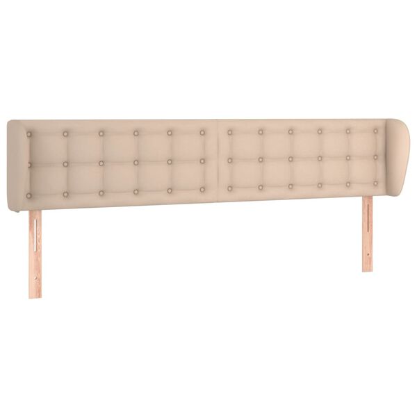vidaXL T&ecirc;te de lit avec oreilles Cappuccino 183x23x78/88 cm Similicuir