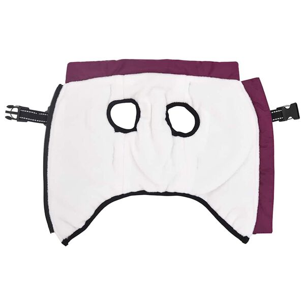 vidaXL Manteau pour chien avec harnais Pourpre L Fleece et Polyester