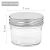 vidaXL 24 pcs Pots à confiture avec couvercles argentés Verre 110 ml