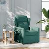 vidaXL Fauteuil inclinable Vert fonc&eacute; Tissu