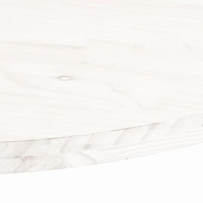 vidaXL Dessus de table blanc 60x30x2,5 cm bois de pin massif ovale