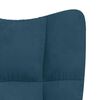 vidaXL Chaise de relaxation avec tabouret Bleu Velours