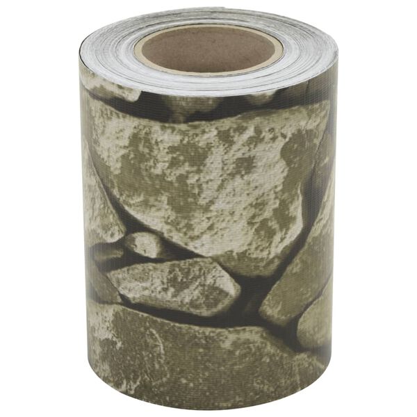 vidaXL Écrans d'intimités de jardin 4 pcs aspect de pierre gris PVC