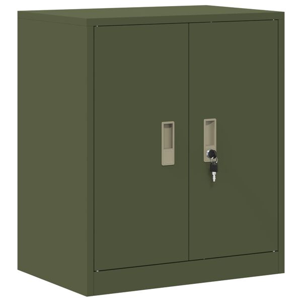 vidaXL Armoire de rangement Vert olive 60 x 40 x 70 cm Acier