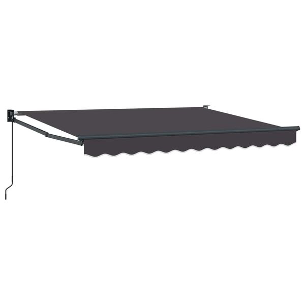 vidaXL Auvent r&eacute;tractable manuel Anthracite 2,5 x 2 m