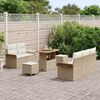 vidaXL Ensemble de canapé de jardin 8 pcs Beige polyrotin