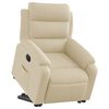 vidaXL Fauteuil inclinable électrique crème tissu