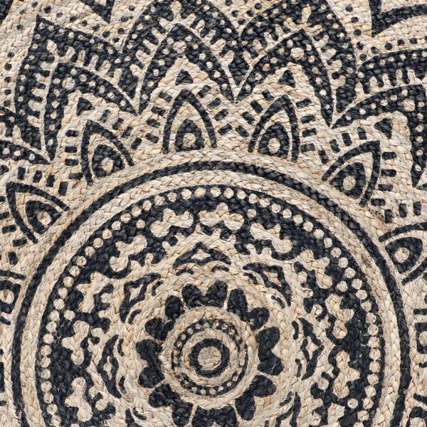 Dutch Lifestyle Tapis Jaipur Classic 200 cm Rond Beige et noir