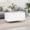 vidaXL Table basse Blanc brillant 90x44,5x45 cm Bois d'ing&eacute;nierie