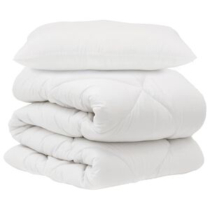 vidaXL Ensemble de Duvet avec oreiller 2 pcs Blanc Microfibre