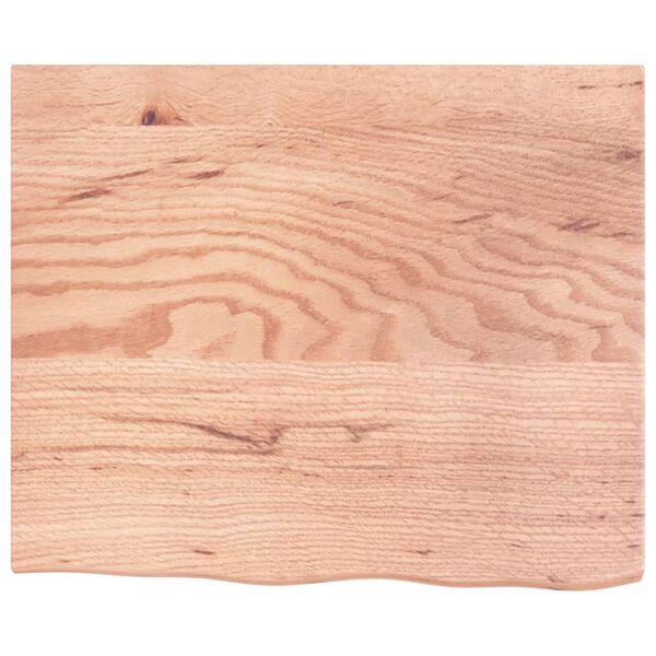 vidaXL Dessus de table marron clair 60x50x2 cm bois ch&ecirc;ne trait&eacute;