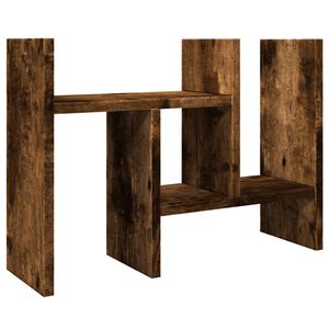 vidaXL Organisateur de bureau ch&ecirc;ne fum&eacute; 34,5x15,5x35,5 cm