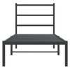 vidaXL Cadre de lit m&eacute;tal sans matelas avec t&ecirc;te de lit noir 80x200 cm