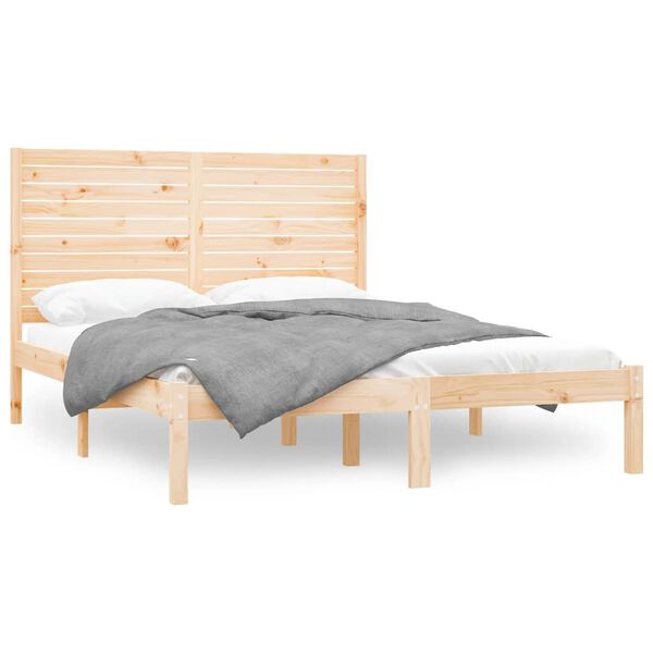vidaXL Cadre de lit sans matelas 120x200 cm bois massif