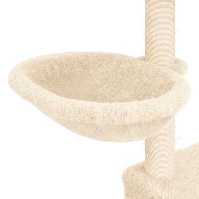 vidaXL Arbre à chat avec griffoirs en sisal Crème 83 cm