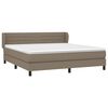 vidaXL Sommier &agrave; lattes de lit avec matelas Taupe 160x200 cm Tissu