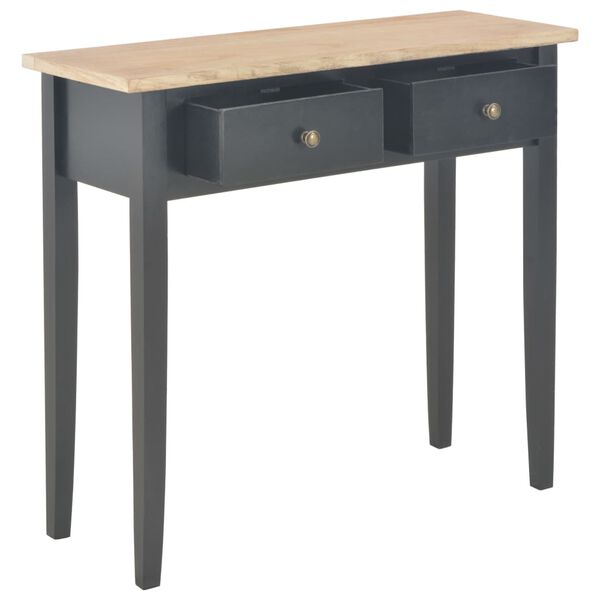 vidaXL Table de console et coiffeuse Noir 79x30x74 cm Bois