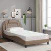 vidaXL Cadre de lit Viana sans matelas cappuccino 100x200 cm similicuir