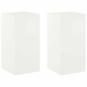 vidaXL Support de Plante 2 pcs Blanc 40 x 40 x 80 cm Acier