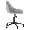 vidaXL Chaise pivotante de bureau Gris clair Velours