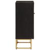 vidaXL Buffet noir 55x30x76 cm bois massif de manguier et fer