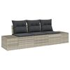 vidaXL Ensemble de canap&eacute; de jardin 3 pcs Gris clair polyrotin