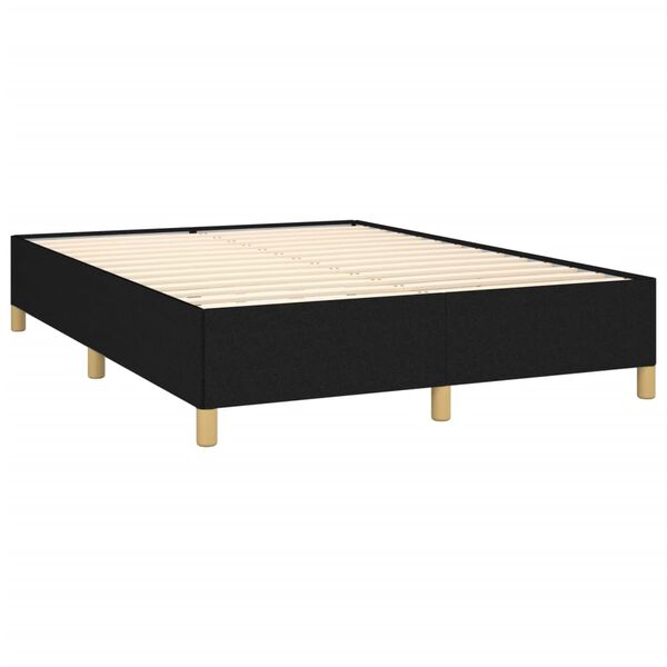 vidaXL Cadre de lit sans matelas noir 140x200 cm tissu