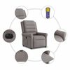 vidaXL Fauteuil de massage inclinable &eacute;lectrique Taupe Tissu