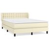 vidaXL Sommier &agrave; lattes de lit avec matelas Cr&egrave;me 140x200cm Similicuir