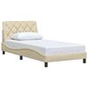 vidaXL Cadre de lit sans matelas cr&egrave;me 100x200 cm tissu