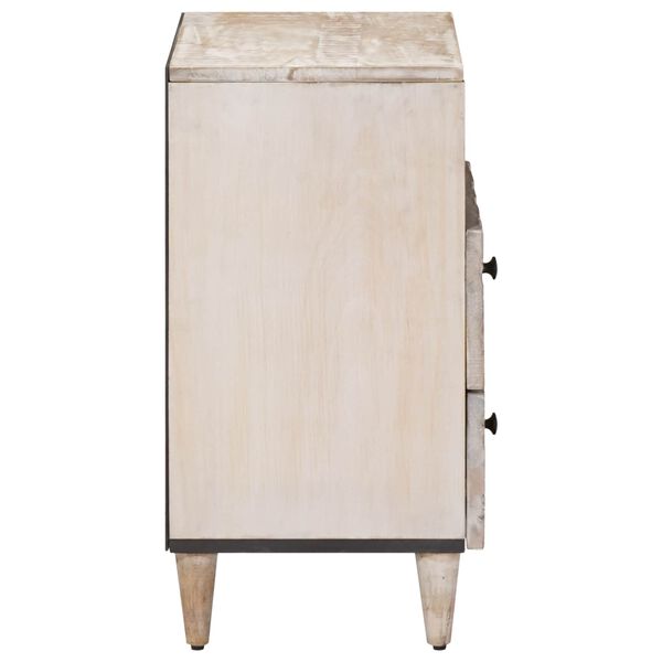 vidaXL Armoire de lit Blanc 50 x 33 x 60 cm Bois de mangue massif