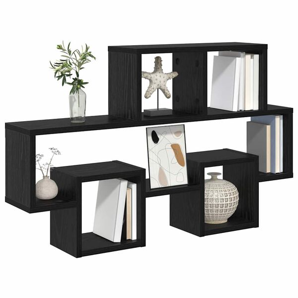 vidaXL Étagère Murale Chêne noir 82 x 15 x 51 cm Bois d'ingénierie
