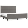 vidaXL Cadre de lit sans matelas gris similicuir