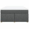 vidaXL Sommier &agrave; lattes de lit avec matelas Gris fonc&eacute; 140x190cm Tissu