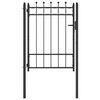 vidaXL Porte de Cl&ocirc;ture HORST 100 x 125 cm m&eacute;tal Noir Verrouillable