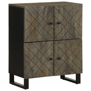 vidaXL Buffet noir 60x33x75 cm bois massif de manguier