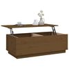 vidaXL Table basse Marron miel 100x50x35 cm Bois massif de pin
