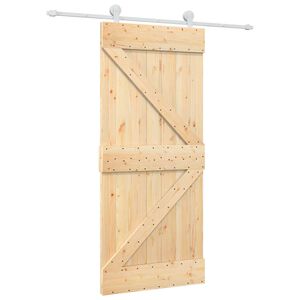 vidaXL Porte coulissante 90 x 210 cm Bois de pin massif