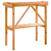 vidaXL Table à plantes avec étagère marron 78x38x82,5 cm bois de sapin