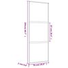 vidaXL Porte coulissante doré 76x205 cm verre ESG clair et aluminium
