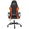 vidaXL Chaise de jeu de massage Noir et orange Similicuir
