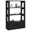 vidaXL Buffet Noir 80x30x119,5 cm Bois d'ing&eacute;nierie