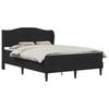 vidaXL Cadre de lit avec t&ecirc;te de lit Noir 140 x 190 cm Velours