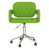 vidaXL Chaises pivotantes &agrave; manger lot de 2 vert similicuir