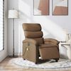 vidaXL Fauteuil inclinable de massage &eacute;lectrique marron tissu
