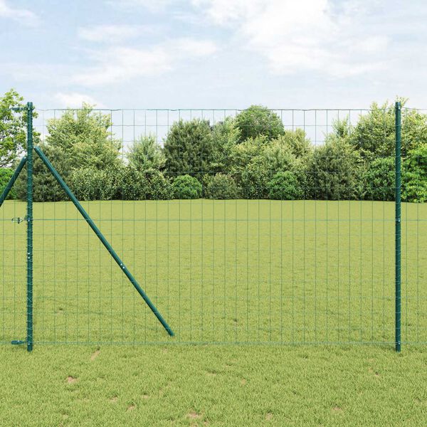 vidaXL Clôture Euro Vert 1.6 x 10 m Fer revêtu de PVC