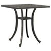 vidaXL Table de jardin bronze 53x53x53 cm aluminium coulé
